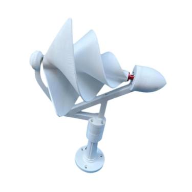 Imagem de Bothyi Gerador de turbina eólica espiral fácil de instalar, acessórios, gerador de energia eólica portátil de alta eficiência para escritório e escola