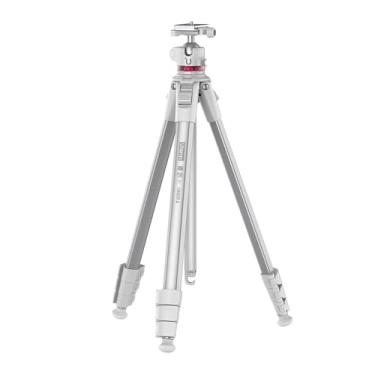 Imagem de Tripé de Viagem Ulanzi Ombra Branco – Liga de Alumínio, Suporta até 8kg, Escala Panorâmica 360°, Ajuste de Ângulo e Inversão do Eixo Central, Ideal para Fotografia, Vídeo e Vlogs