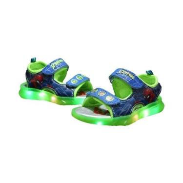 Imagem de Sandálias De Verão LED Do Marvel Spider-Man Para Crianças, Antiderrapa
