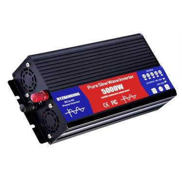 Imagem de 2500 Watt Pure Sine Wave Power Inverter 12V-72V DC to 110V/220V AC 5000 Watt(Peak) Car Power Inverter with 1 AC Outlets & LCD Display for outdoor Power 72V to 110V,60v to110v 60hz