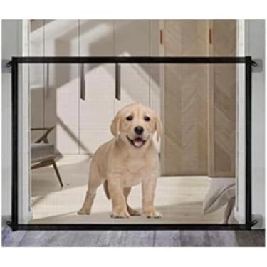 Imagem de Cerca Cercado Pet Cachorros E Crianças Tela De Proteção Removível (70x90)