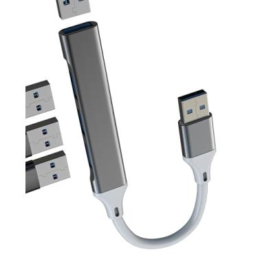 Imagem de Hub de porta multiUSB (4 em 1) adaptador de leitor de cartão para laptop 3.0 Pc Macbook extensor de computador multiportas cabo acessório de várias estações de ancoragem divisor de jogos, mini
