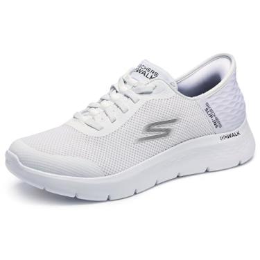 Imagem de Skechers Tênis masculino Hands Free Slip-Ins: Go Walk Flex Hands Up, Branco, 44
