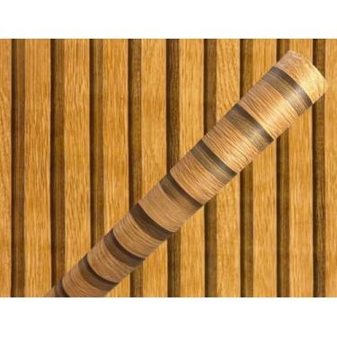 Imagem de Papel De Parede Adesivo Ripado Madeira - Painel Ripado Para Parede Autoadesivo,10m x 45cm,(A38,20M)