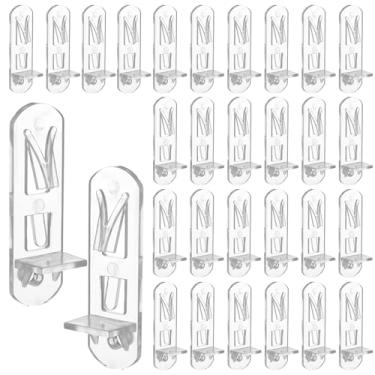 Imagem de YBEATY 30 peças de pinos de prateleira de plástico transparente para suporte de prateleira de travamento para móveis de cozinha armário livro serve para orifício de 5 mm de diâmetro e prateleiras de