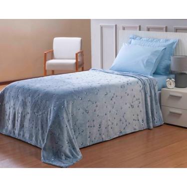 Imagem de Manta Shine Mágica Fluorescente Solteiro 1,50m x 2,20m – Microfibra Luminosa que Brilha no Escuro Infantil (SKY MARINHO)