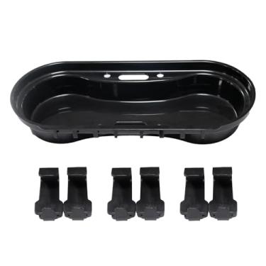 Imagem de Prateleira organizadora de salão de beleza, prateleira de xampu, removível para ferramentas de cabeleireiro, tigelas de colorir, pentes, material PP resistente, tamanho compacto de 35 x 12 cm