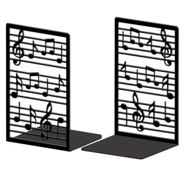 Imagem de Peacoblue Suportes de livros de metal para prateleiras, tampas de livros de estudo resistentes decorativas modernas para escritório, mesa, prateleira, sala 13,5 x 11 x 20 cm de ferro fundido simples