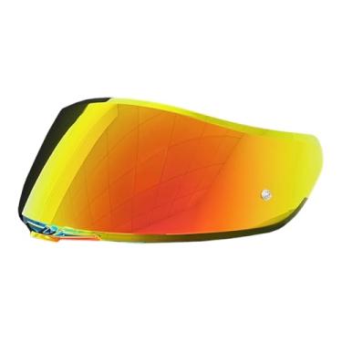 Imagem de ZQIYDYP Protetor facial K1 de substituição, viseira de capacete resistente a arranhões com proteção UV compatível com capacete AGV K1, K1S, K3SV, K5, K5S (apenas uso Revo Deep Red-day)