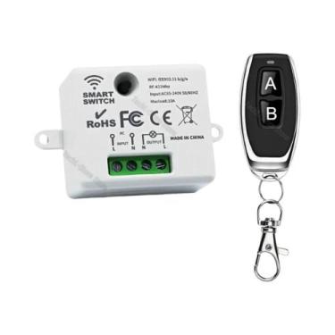 Imagem de Controle Remoto Sem Fio 433Mhz AC 220V Mini Interruptor De Luz Módulo 