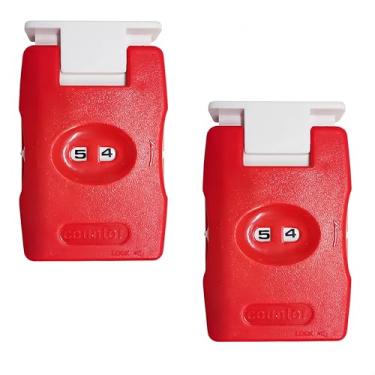 Imagem de Bepisof 2 peças de balcões de tricô vermelhos, ferramenta de marcação de agulha, balcão de costura de plástico, mini contador de pontos de crochê para entusiastas de tricô/crochê