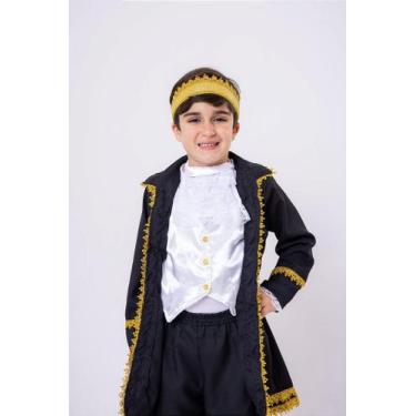 Imagem de Fantasia Príncipe Conde Preto - Fantasia Infantil com Acessórios - Fab