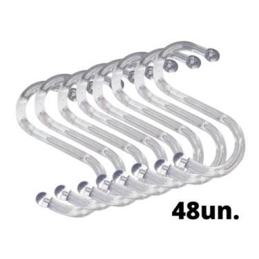 Imagem de Cabide Gancho Em S Acrílico Calças Jeans Arara - 48 Unidades - juliana