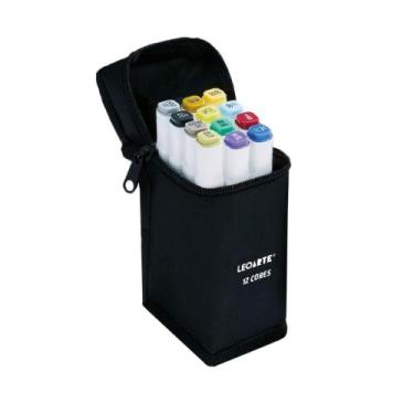 Imagem de Caneta Marcador Dual Tip Profissional e Artístico - Estojo Tecido com 