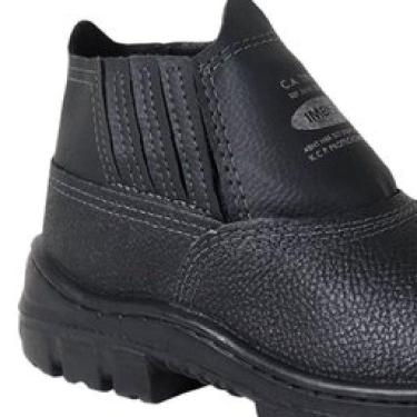 Imagem de Botina Couro Preto Elástico Sem Bico N°42 - 017831 - Imbiseg Botina Couro Preto Elastico Sem Bico Nº42 Imbiseg