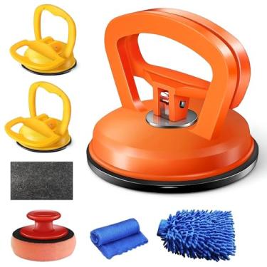 Imagem de Eazywayz 3 peças para extrator de amassados de carro (1 grande + 2 pequenos) Ferramenta de remoção de amassados sem pintura para carroceria de carro azulejos de vidro espelhos, kit de reparo de