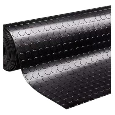 Imagem de Tapete Piso De Borracha Moeda Anti Derrapante 60x150 Banheiro Cozinha Emborrachado Antiderrapante (Preto)