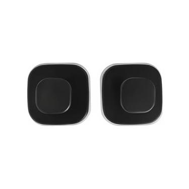 Imagem de 2 ganchos quadrados de ventosa para chuveiro - ganchos de sucção de toalha de banho, ganchos removíveis sem broca para vidro, espelho e azulejo, ganchos adesivos impermeáveis para roupões, buchas