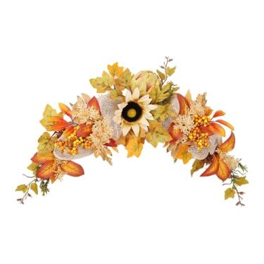 Imagem de Sclmgo Guirlanda de Flores Artificiais para Porta Da Frente, Enfeite Rústico para Decoração de Parede de Feriado, Flor Artificial