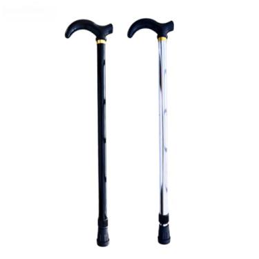 Imagem de Bengala, Bengala Prata Preto Bastãpo Alumínio Regulável Regulagem Altura Apoio Criança Adulto Idoso, 90 Kg(2 Aleatórios)