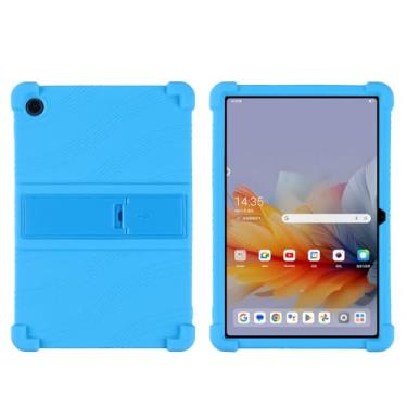 Imagem de QYiiD Capa para Lenovo Tab 10,1 polegadas 2025 TB311FU/TB311XU, capa protetora de borracha macia à prova de choque de silicone leve para crianças para Lenovo Tab 10,1 polegadas 2025, azul claro