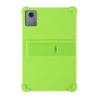 Imagem de QYiiD Capa para Lenovo Tab K11 Plus 11,45 polegadas (modelo TB352FU) 2024, capa protetora de borracha macia à prova de choque de silicone leve para crianças para Lenovo Tab K11 Plus, verde