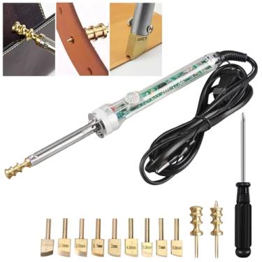 Imagem de BAUSATZ Máquina Elétrica De Vinco De Couro, Aquecedor De Selagem E Estampagem, Ac 100-230V, Ferramenta De Ranhura De Couro, Ferramenta De Polimento De Bordas De Couro Faça Você Mesmo Para Trabalhar