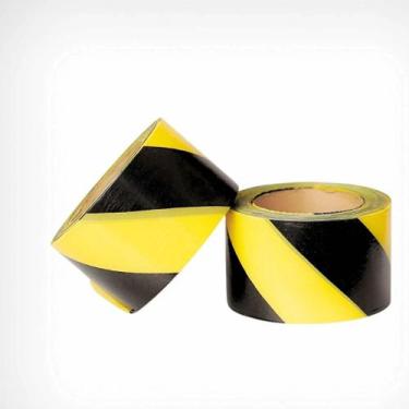 Imagem de Kit C/ 20 Fita Zebrada Preta/amarela 200mts + Super Brinde. - plastcor