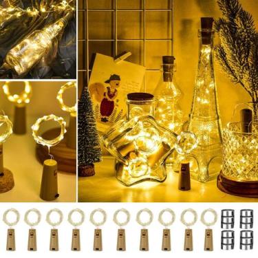 Imagem de Luzes para garrafas de vinho osteplus, pacote com 10 luzes de corda de