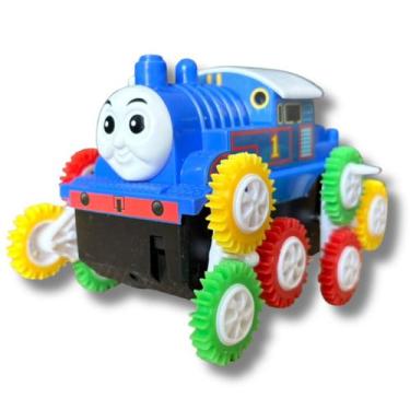 Imagem de Miniatura Mini Locomotiva Trem Thomas Maluco Cambalhota - Toy King, Az