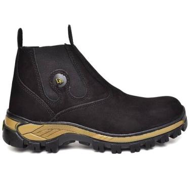 Imagem de Bota Masculina Em Couro Nobuck Coturno Botina Palmilha Gel - DM BOOTS,