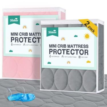 Imagem de Mini protetor de colchão de berço Biloban, 96x61 cm, impermeável, paco
