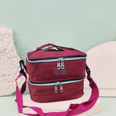 Imagem de Bolsa Termica 2 Andar Resistente Com Alça Regulavel - NoBrand, Vermelh