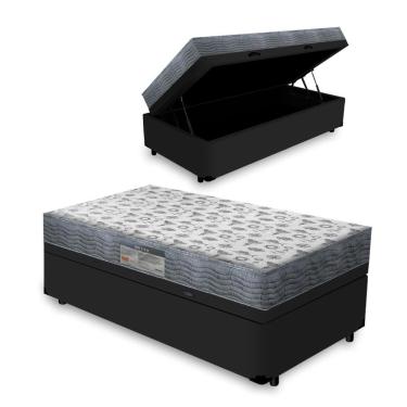 Imagem de Cama Box Baú com Colchão de Espuma D33 Ortobom Iso 100 Solteiro 78cm