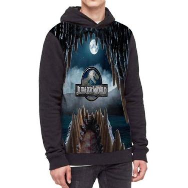 Imagem de Moletom Com Capuz Jurassic World Ref:452 - smoke, Preto, GG