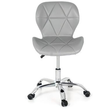 Imagem de Cadeira Escritório Slim Vegas Base Giratória Estofada Cinza