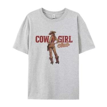 Imagem de Camiseta Feminina Retrô Boho Cowgirl - Estilo Vintage para Rodeio e Oc