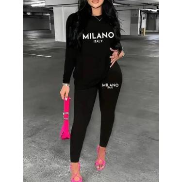 Imagem de Conjunto de Camiseta e Blusa Feminina Plus Size - Estampa Paris - Mang