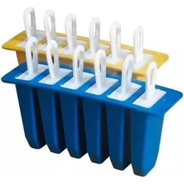 Imagem de Picoleteira Com 6 Cavidades Plástico Forma para Picolé Sorvetes - Gazo