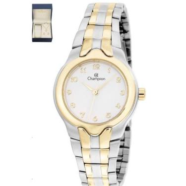 Imagem de Relógio Champion Feminino QTZ Misto Fundo Branco  + Semi Joia QTZ