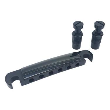Imagem de Ponte MXP cordal guitarra Preto Stop tailpiece STAIL01BK