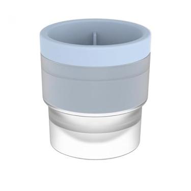 Imagem de Forma De Gelo Redonda Esférica Molde Bola Esfera Bebida Whisky Bar Silicone Drink(Azul,2)