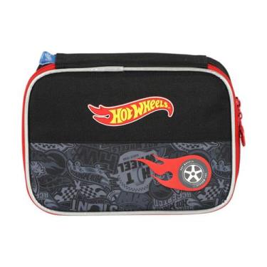 Imagem de Estojo Escolar Hot Wheels Capacidade Para 100 Lápis Luxcel, Preto ET49