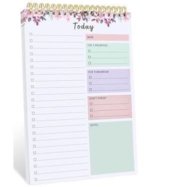 Imagem de Bloco de notas para fazer – caderno de tarefas para trabalho com 52 folhas, organizador de agenda diário sem data, perfeito para tarefas diárias, produtividade e realização de metas para escritório