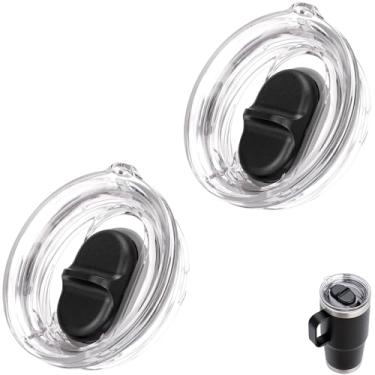 Imagem de Soledea Pacote com 2 tampas fortes, 590 ml, à prova de derramamento, compatível/substituição apenas com caneca de viagem YETI Rambler 590 ml