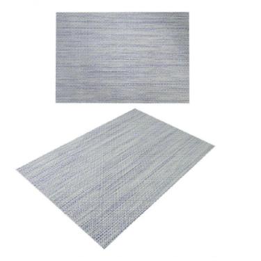 Imagem de Jogo Americano Cinza 45x30 Mesa Posta Prato Jantar Almoço