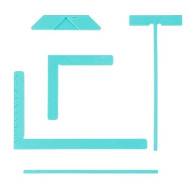 Imagem de 5 ferramentas de encadernação de livros, ferramenta fácil de encadernação para encadernação de livros para iniciantes, conjunto de réguas espaçadoras, kit completo de régua, pode ser transformado em