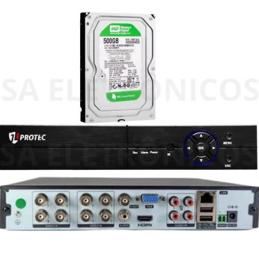 Imagem de Dvr Stand Alone 8 Ch Protec Full Hd 1080n com Aplicativo Qr Code Remoto + HD 500GB