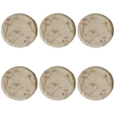 Imagem de Conjunto De Pratos Rasos 06 Peças Bio Cyperus Porto Brasil