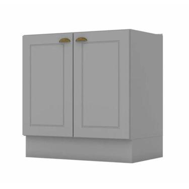 Imagem de Armário Henn 2 Portas 80cm Mdf Americanas Cinza